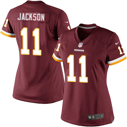 Women's Limited DeSean Jackson Nike Jersey Burgundy Red Home - #11 NFL Washington Redskins